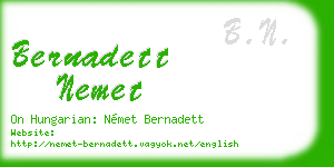 bernadett nemet business card