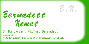 bernadett nemet business card